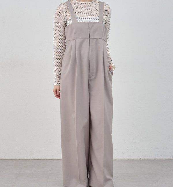  「ハイウエストサロペット」|オールインワン|