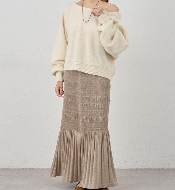  「ファーウールオフショルニット」|ニット・セーター|