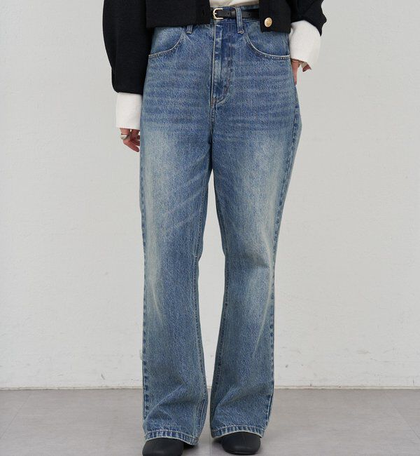  「《３サイズ展開》ストレートデニム」|デニム|ブルー