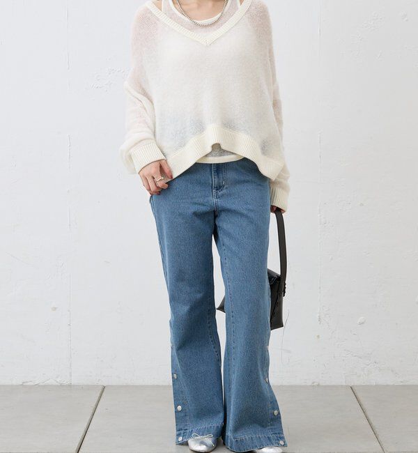  「サイドボタンデニム」|デニム|