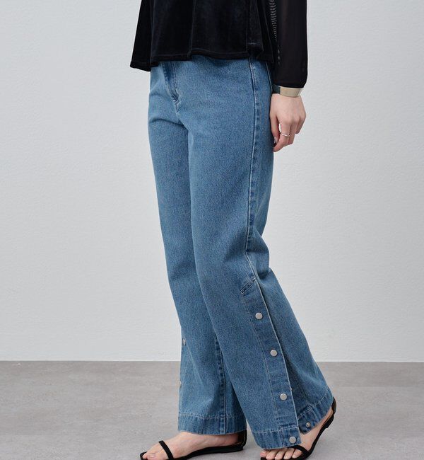  「サイドボタンデニム」|デニム|