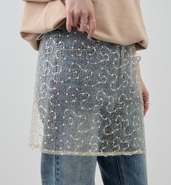  「スパンコールラップスカート」|スカート|