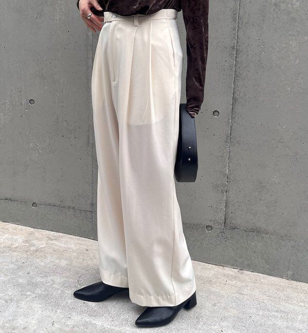  「ダブルタックワイドパンツ」|チノ|