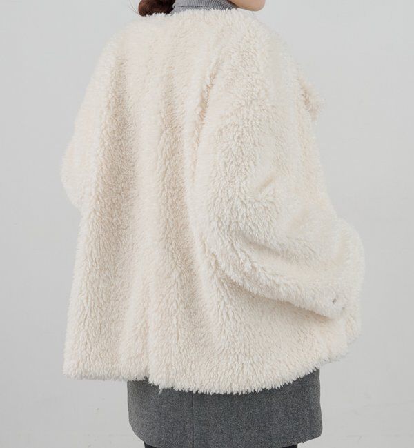  「ノーカラーボアコート」|その他|