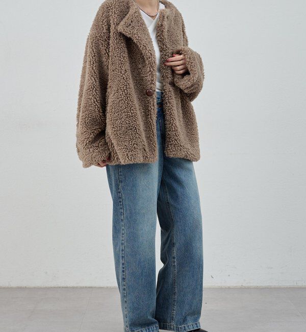  「ノーカラーボアコート」|その他|