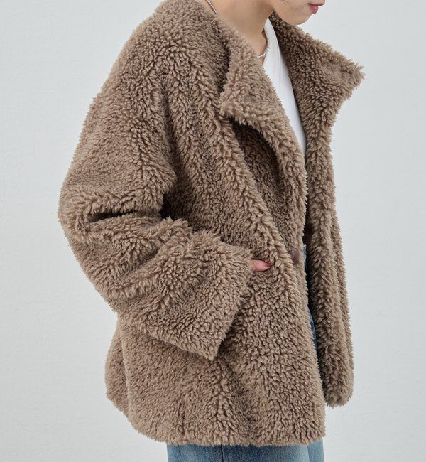  「ノーカラーボアコート」|その他|