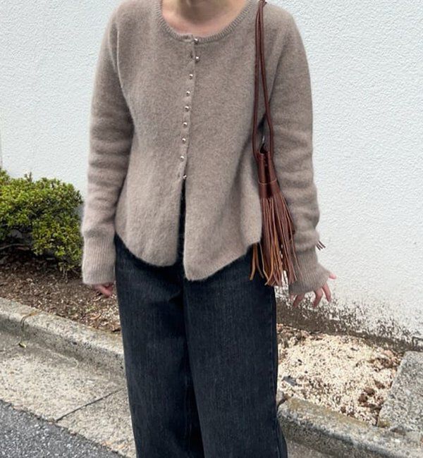  「ラクーンペプラムカーディガン」|カーディガン|