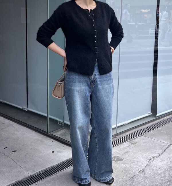  「ラクーンペプラムカーディガン」|カーディガン|