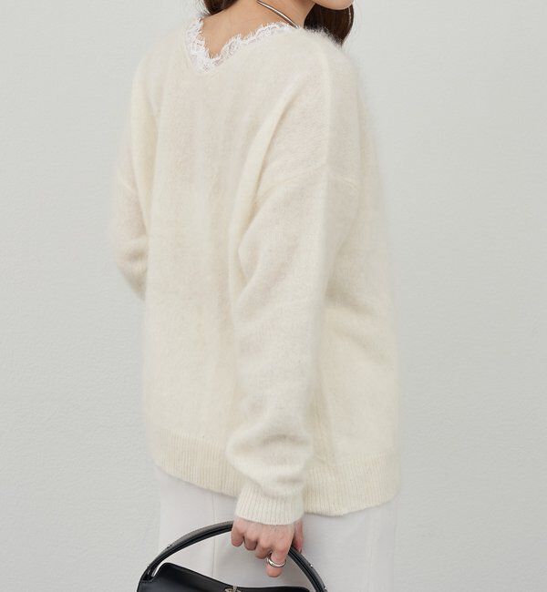  「レースＶネックウールニット」|ニット・セーター|