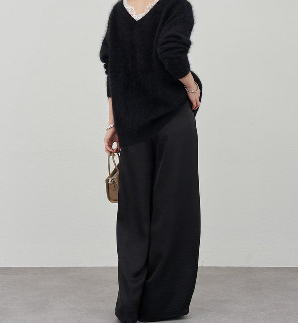  「レースＶネックウールニット」|ニット・セーター|