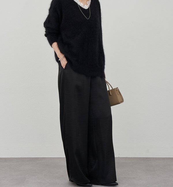  「レースＶネックウールニット」|ニット・セーター|