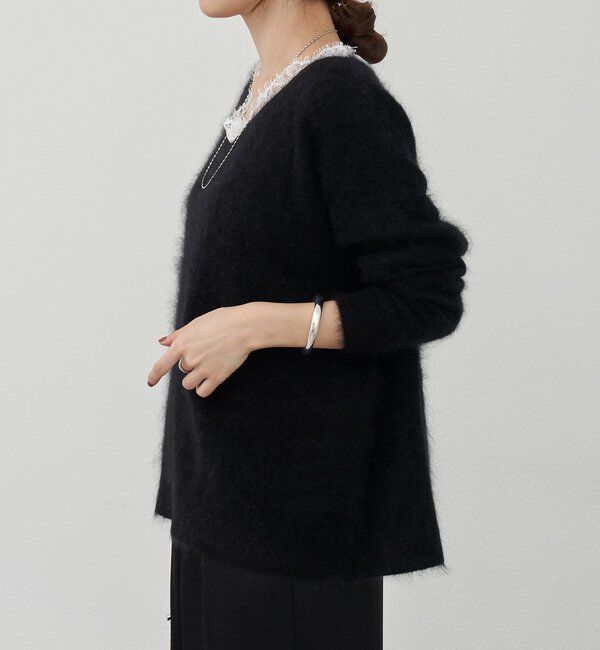  「レースＶネックウールニット」|ニット・セーター|