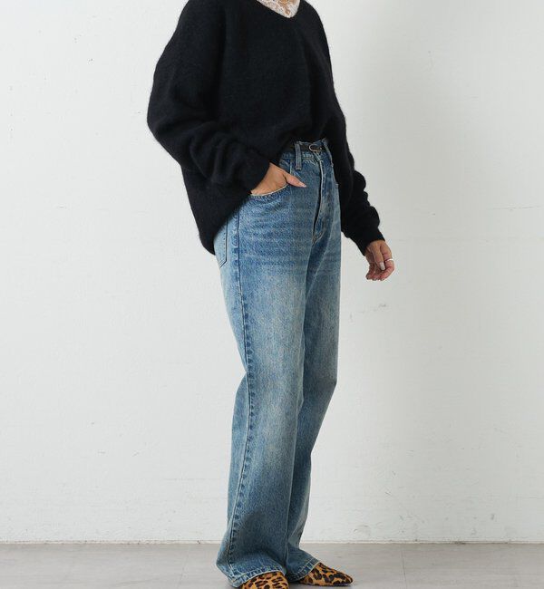  「レースＶネックウールニット」|ニット・セーター|