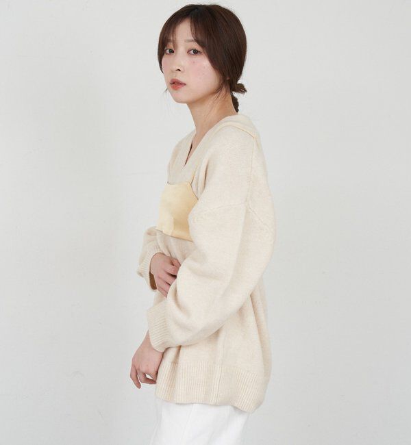  「【@kanako_ikiコラボカラー】【全骨格キレイ見え】ウェーブネックニット」|ニット・セーター|