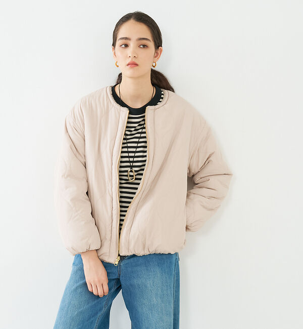 collex「【一部WEB限定カラー】タフタ&times;ボア リバーシブル中綿ブルゾン」|ブルゾン・スタジャン|