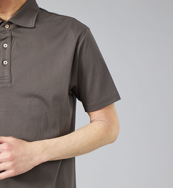 ABAHOUSE「コンパクト シルケット スムース ポロシャツ」|ポロシャツ|