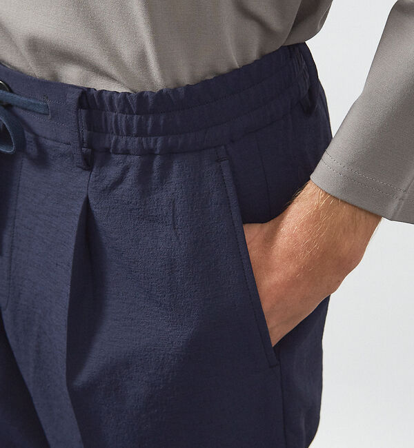 ABAHOUSE「【セットアップ対応】Air Dry イージースラックス / 軽量 ストレッチ 手」|スラックス|