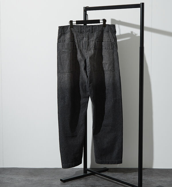 ABAHOUSE「【ヴィンテージ加工】 LIGHT CURVED DENIM /ワイドデニム/ライ」|デニム|