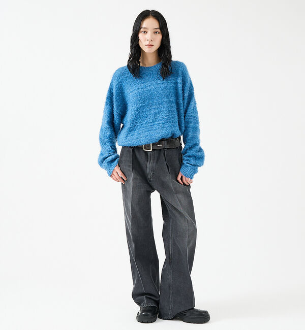 ABAHOUSE「【Revo.レボ】 モヘアライク オーバーニット/ルーズフィット /ユニセックス」|ニット・セーター|