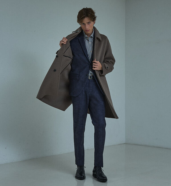 ABAHOUSE「【セットアップ対応】Down Fabric フェードスエード ジャケット / F」|テーラードジャケット|