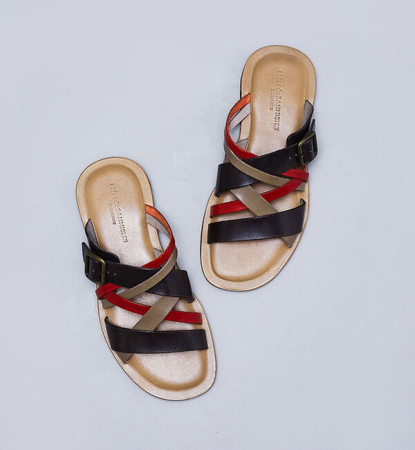 alfredoBANNISTER「マルチクロス レザーサンダル」|サンダル|