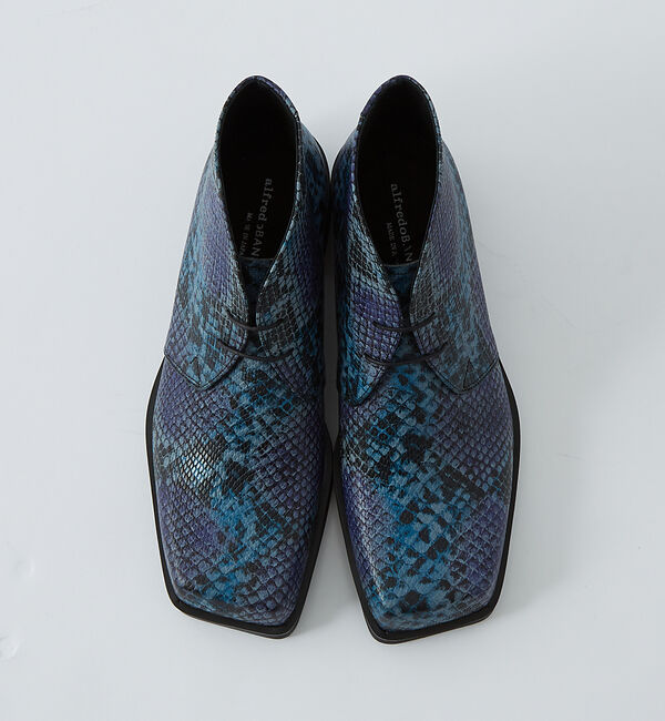 alfredoBANNISTER「オブリーク パイソン チャッカ ブーツ」|ショートブーツ|