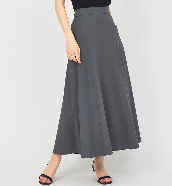 Rouge vif「シェルタリングアシメフレアスカート」|スカート|チャコールグレー