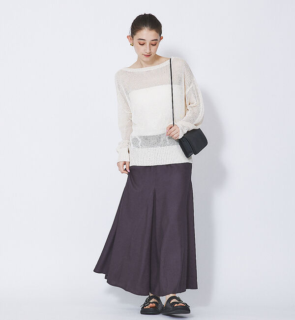 Rouge vif「レーヨンリネンフレアスカート」|スカート|