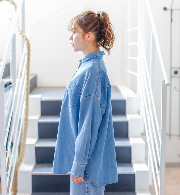 Rouge vif「NEW オーバーサイズデニムシャツ」|シャツ・ブラウス|