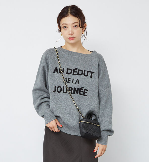 Rouge vif「【一部店舗限定】 ジャガードロゴニット」|ニット・セーター|
