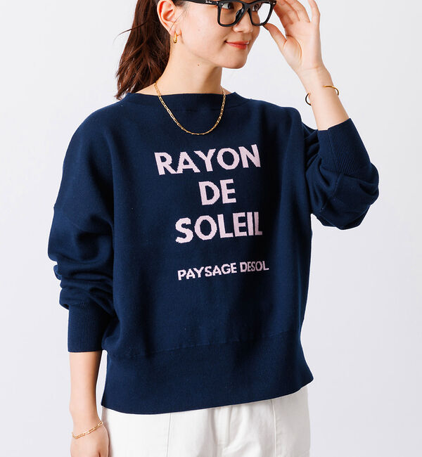 Rouge vif「【一部店舗限定】 ジャガードロゴニット」|ニット・セーター|ネイビー