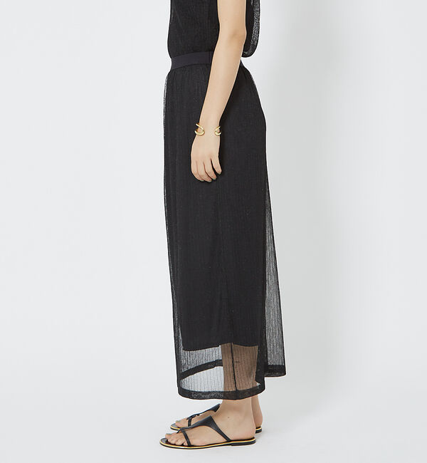 Rouge vif「針抜きリブシアーメタリックニットスカート」|スカート|