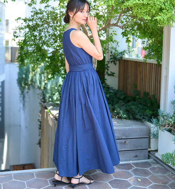 Rouge vif「【一部店舗限定】コットンローンノースリーブリボンワンピース」|ワンピース|