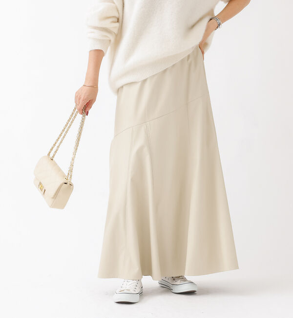 Rouge vif「【ロングセラー】エコレザースカート」|スカート|