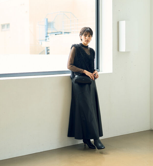 Rouge vif「【ロングセラー】エコレザースカート」|スカート|