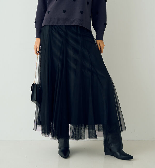 Rouge vif「【追加】チュールマチフレアスカート」|スカート|