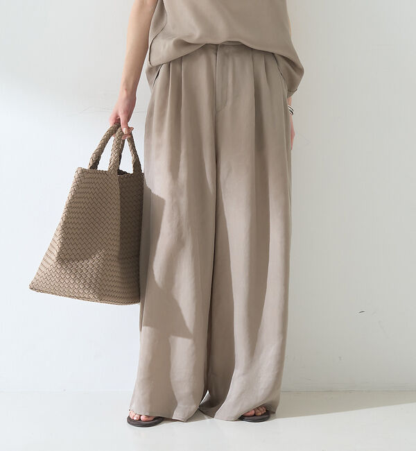 Rouge vif「【セットアップ対応】キュプラフィブリル ワイドパンツ」|その他|