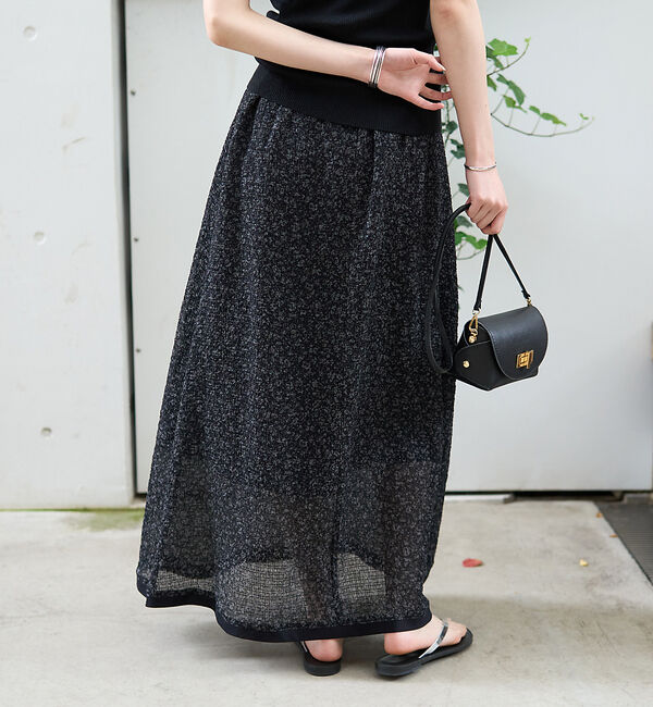 Rouge vif「ストレッチサッカープリントスカート」|スカート|