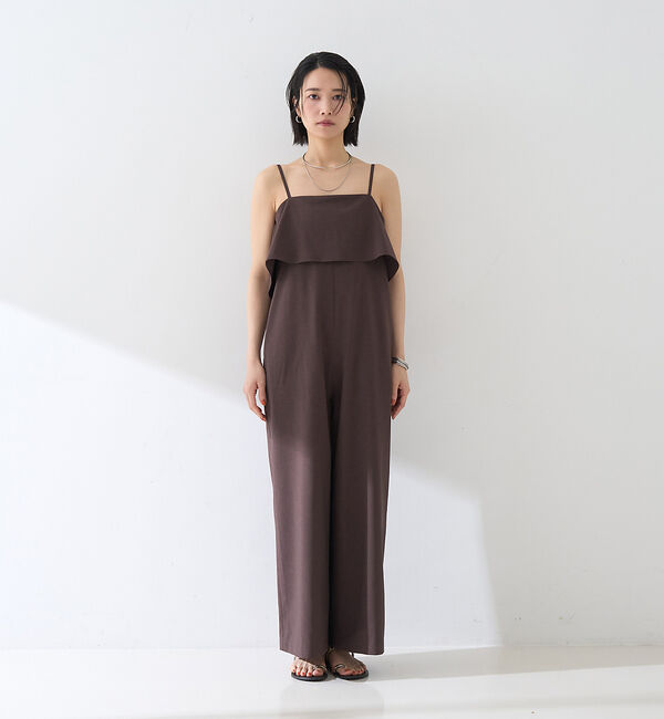 Rouge vif「フレアストレートワイドサロペット」|オールインワン|