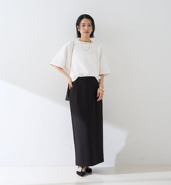 Rouge vif「【セットアップ対応】【3サイズ展開】ストレッチダブルクロスタイトスリットスカート」|スカート|