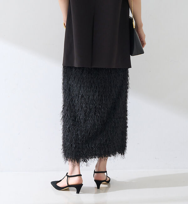 Rouge vif「フリンジフェザーサイドスリットスカート」|スカート|