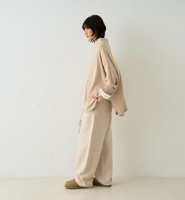 Rouge vif「ボトルネックポンチョライクニットプルオーバー」|ニット・セーター|