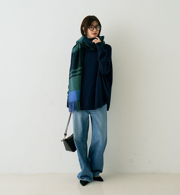 Rouge vif「ボトルネックポンチョライクニットプルオーバー」|ニット・セーター|