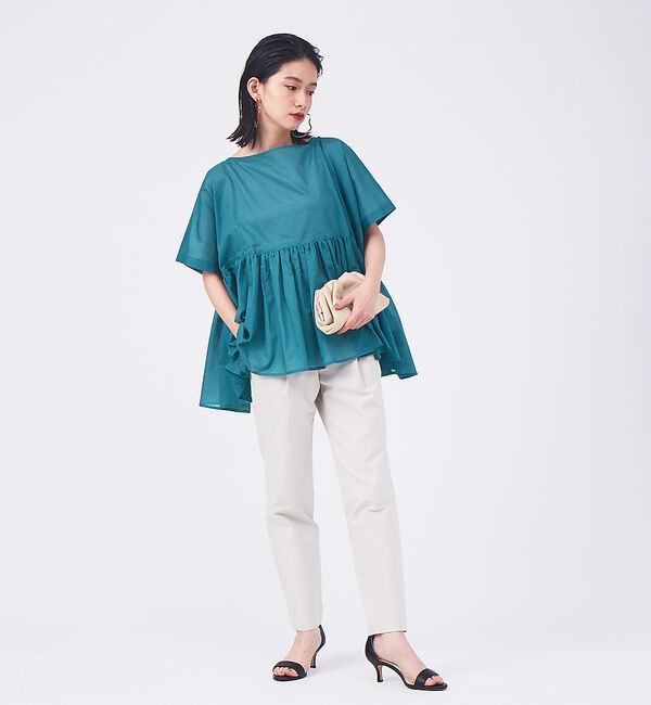 qualite「【新色登場】【セットアップ対応】コットンリネン2WAYストレッチタックパンツ」|その他|