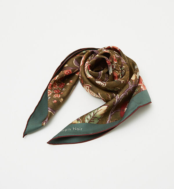 qualite「【Tapis Noir】クラシカルスカーフ」|バンダナ・スカーフ|グリーン