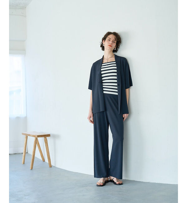 qualite「【セットアップ対応】接触冷感/レーヨンストレッチニットノースリーブ」|キャミソール|