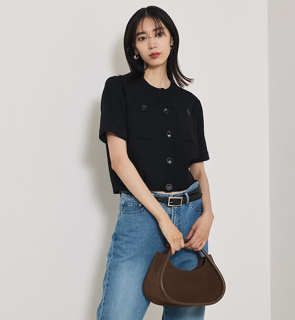 qualite「ショートスリーブカーデ」|カーディガン|