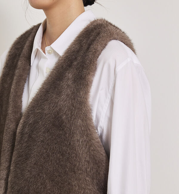 qualite「ミンクライクファージレ」|ベスト・ジレ|