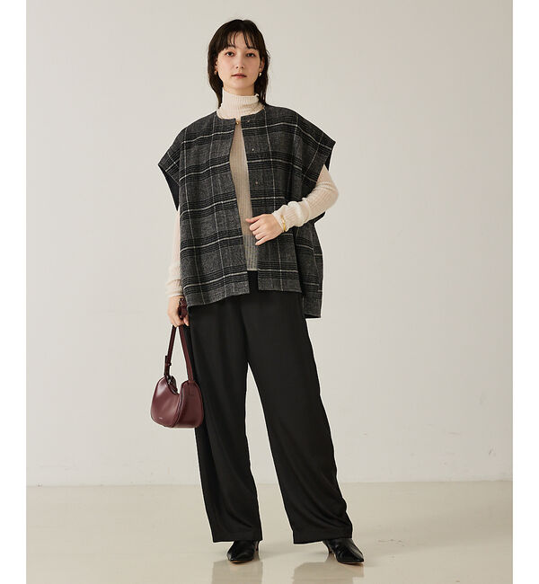 qualite「ウールチェックジレ」|その他|