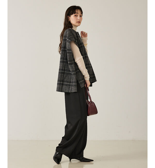 qualite「ウールチェックジレ」|その他|